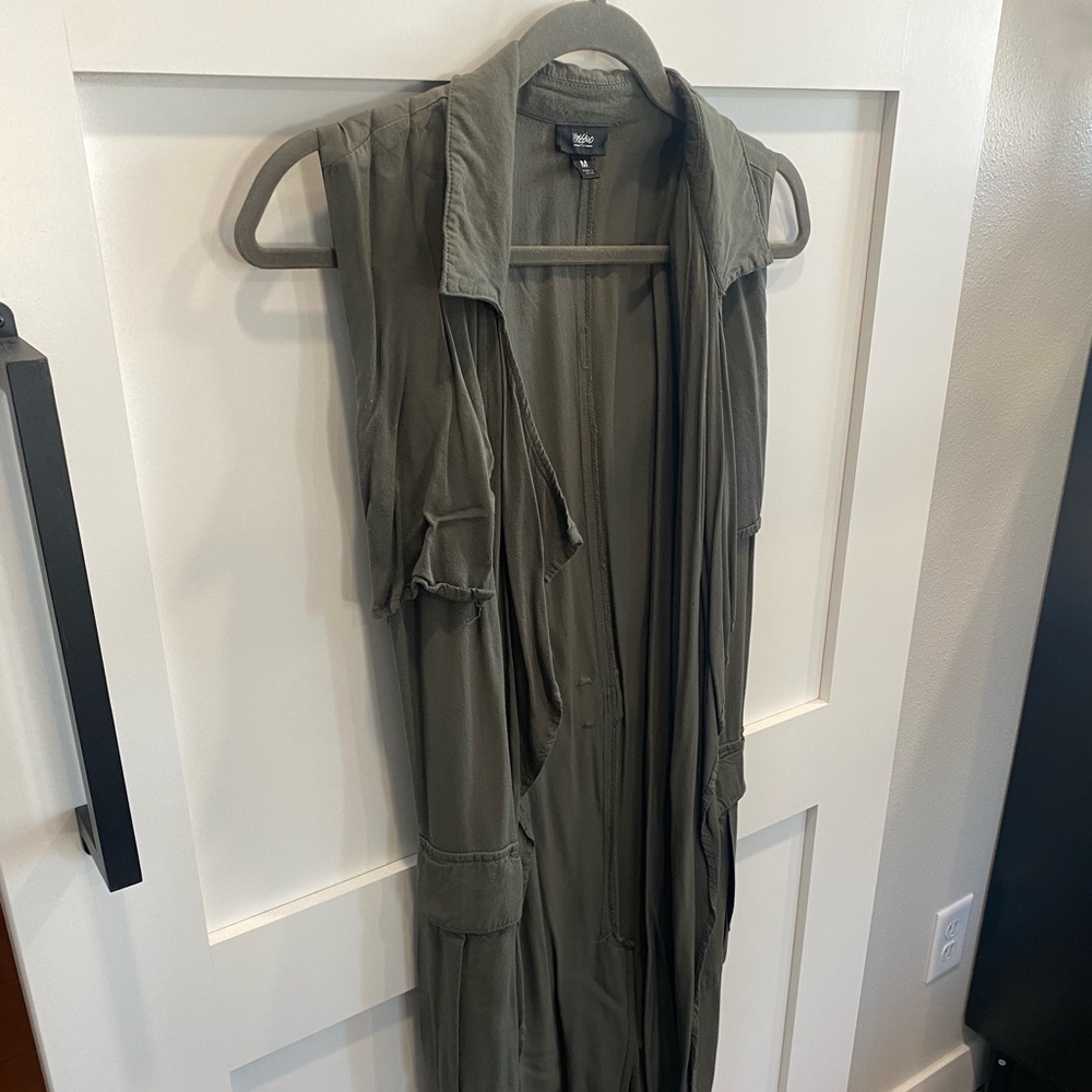 Mossimo Target Brand Military Green Vest Duster | Medium